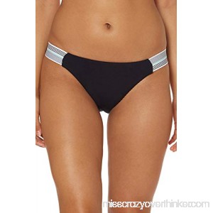 Dolce Vita Women's Fast Lane Tab Side Hipster Bikini Bottom Black B07JMF12NC